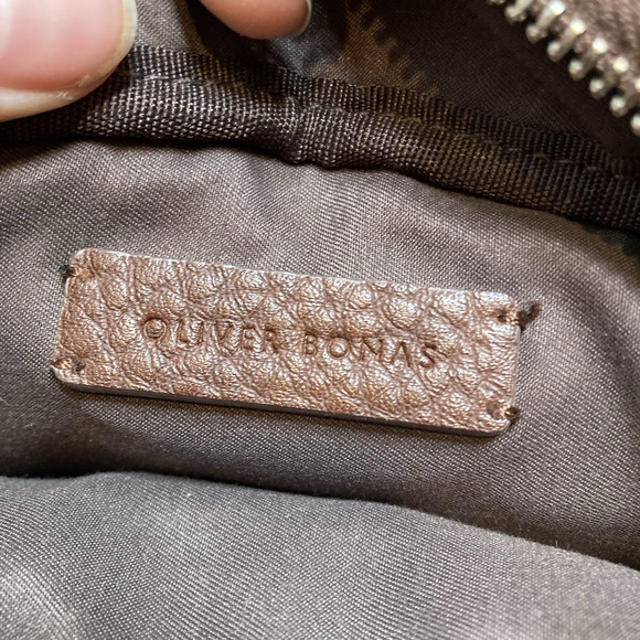 Oliver Bonas‎ Women's Brown Studded Faux Leather Crossbody Bag Boho Adjustable - Picture 4 of 7